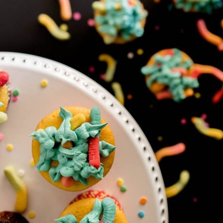 Kids Gummy Worm Cupcakes