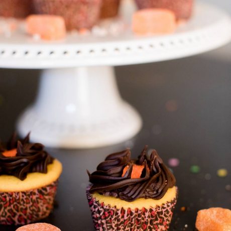 Orange Sprinkle Cupcake